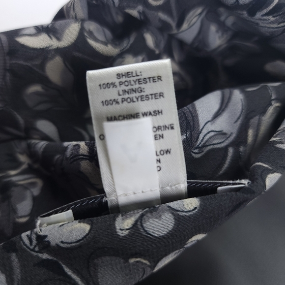 Loft Ruffled Floral Layered Gray Skirt Sz 4 - Picture 6 of 13